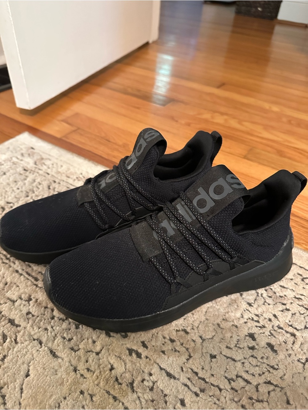 Adidas Black Slip-On Athletic Shoes